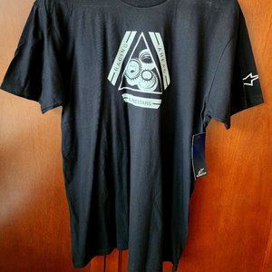 *NEW* Alpinestars - Classic : "Racing Ahead" Shirt Tee Size Large Black RARE
